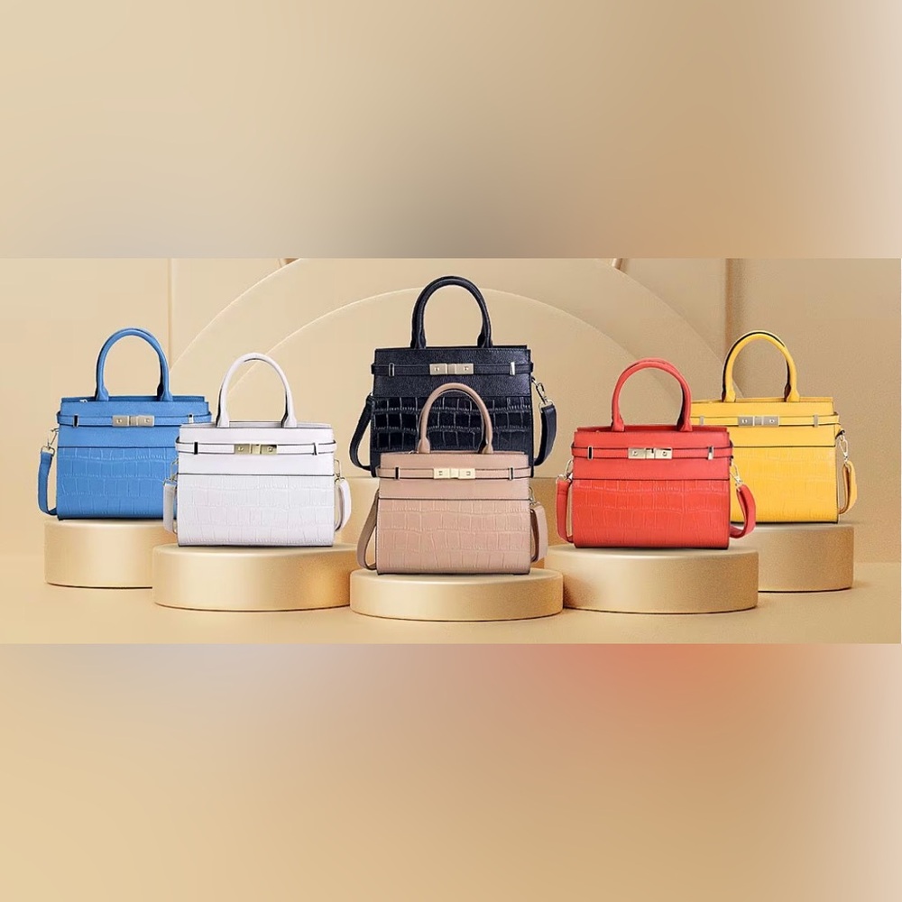 Textured Pattern Convertible Satchel Bag - Picture 10 of 10